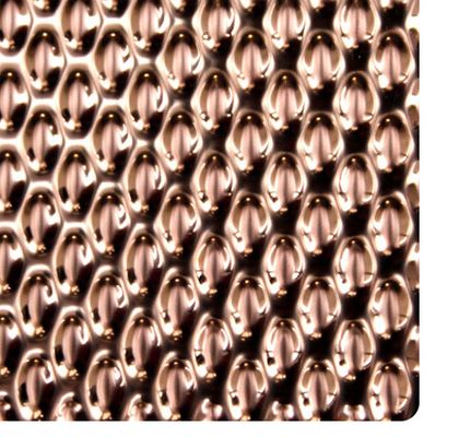 Giá tốt Rose Gold Mirror 6WL Pattern Embossed Stainless Steel Sheet 0.85mm Độ dày cho tường và trần nhà trang trí trực tuyến