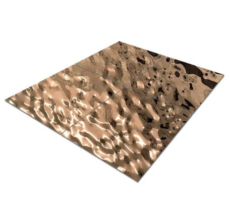 Giá tốt Rose Gold Mirror Water Ripple Sheet trang trí tường, tầng hầm, khách sạn trực tuyến