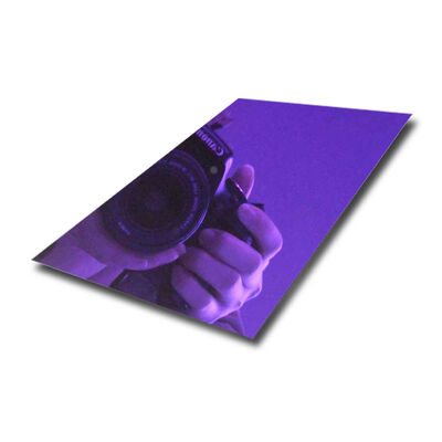 Giá tốt PVD Violet Mirror Finish Trang trí Stainless Steel Sheet trực tuyến