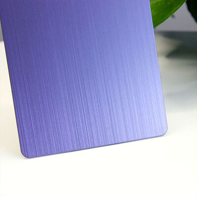 Giá tốt PVD Violet Hairline Stainless Steel Sheet 201 Grade Trang trí Bảng 1219x2438mm Kích thước trực tuyến