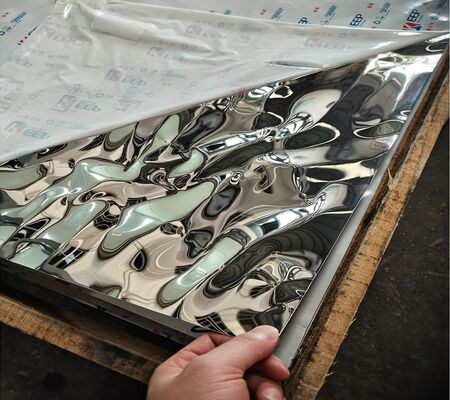 Giá tốt 304 Mirror Silver Water Ripple Thép không gỉ cho trần nhà trực tuyến