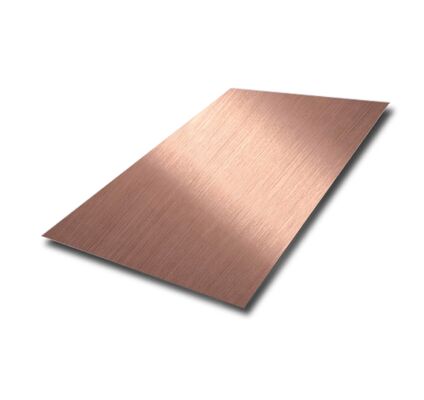 SS304 Hairline Rose Gold Stainless Steel Sheet Trang trí màu kim loại