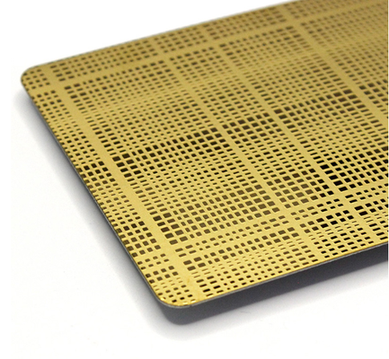 Giá tốt Tấm trang trí thép không gỉ 304 hoàn thiện gương vàng khắc hoa 1219x3048mm cho tấm tường cao cấp trực tuyến