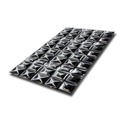 Giá tốt 304 PVD Màu đen Mô hình hình vuông 3D Kính đóng dấu Kết thúc Thép không gỉ trực tuyến