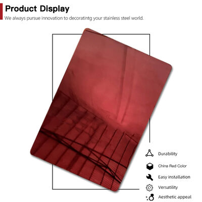 Giá tốt PVD Trung Quốc Màu gương màu đỏ 304 Stainless Steel Sheet EN Standard Decorative Plate trực tuyến