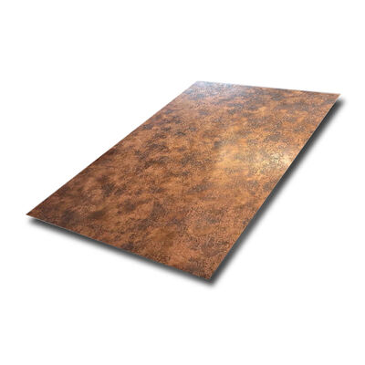 Bảng thép không gỉ loại 304 với lớp phủ vàng hồng và độ dày 0,65mm để trang trí không gian bán lẻ