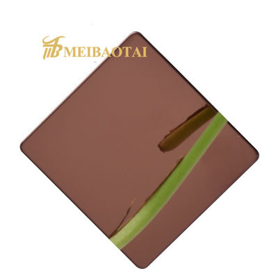 PVD Color Mirror Finish trang trí Stainless Steel Sheet Tiêu chuẩn DIN cho trang trí tường và trần nhà thanh lịch