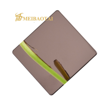 Tấm thép không gỉ màu gương vàng được chứng nhận GB với màng PVC 10C