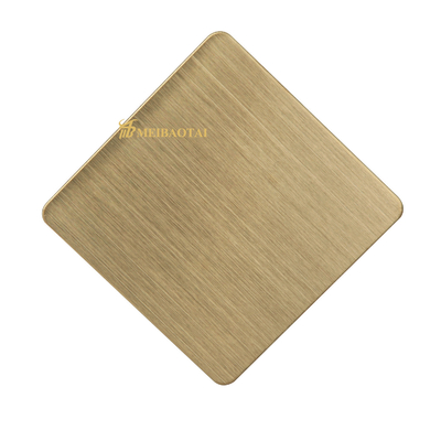 Trang trí lớp phủ màu vàng trang trí bằng thép không gỉ 1219x2438mm