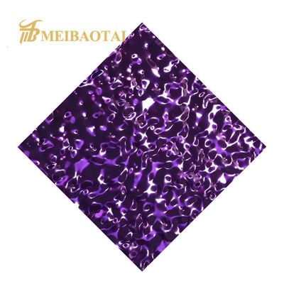 0.55mm dày PVD màu tím phủ 304 lớp nước dâng thép không gỉ cho trần nhà và tường