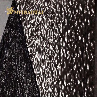 Giá tốt Hình gương bạc hoàn thiện 304 Stainless Steel Water Ripple Sheet với 70 Micron PVC Film cho các tấm tường trang trí trực tuyến