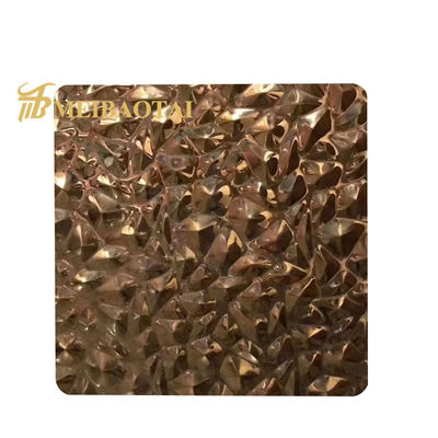 JIS Standard Rose Gold Plating 0.65mm Thickness Embossed Stainless Steel Sheet cho tấm SS trang trí