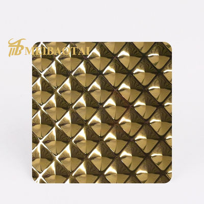 Giá tốt Tấm thép không gỉ dập nổi loại 201, mạ vàng, dày 0.85mm cho ứng dụng trang trí trực tuyến