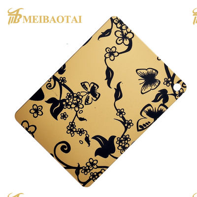 Giá tốt. Gương phủ màu Pvd Tấm khắc thép không gỉ 1219x2438mm trực tuyến