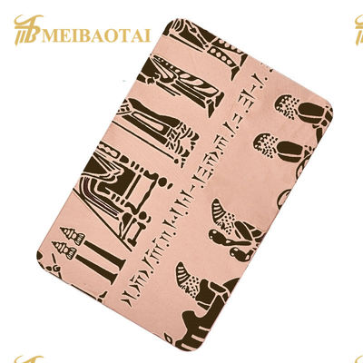 Giá tốt. Tấm khắc bằng thép không gỉ 201 Pvd Màu vàng hồng Độ cứng HRB100 trực tuyến