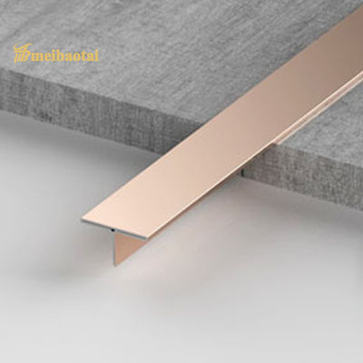 10FT Long Stainless Steel Tile Trim với Rose Gold PVD Coating và 201 Grade cho trang trí Metal Edge Trim