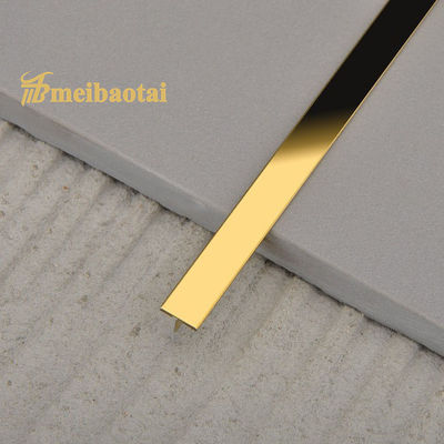 Giá tốt PVD bền vững vàng gương gạch thép không gỉ Trim 20mm SS T Trim cho bảo vệ tường trang trí trực tuyến