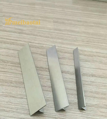 Giá tốt 304 Thép không gỉ hình chữ T bo tròn viền gạch với bề mặt hairline và lớp phủ PVD màu bạc trực tuyến