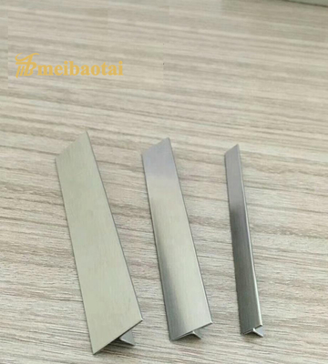 T Shape thép không gỉ Bullnose Tile Trim T6 X 3048mm Thiết kế đường viền tóc bạc