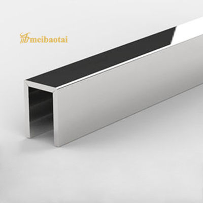 Giá tốt 201 Thép không gỉ Silver Mirror U Channel Trim 10FT Độ dài cho cửa và trang trí tường trực tuyến
