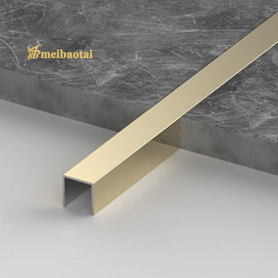Giá tốt 304 Thép không gỉ U Kênh nẹp gạch với màng PVC 7c và độ cứng HV200 để bảo vệ trang trí trực tuyến
