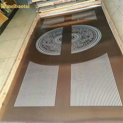 Giá tốt 0.95mm Độ dày 304 tấm thép không gỉ với thiết kế khắc cho thang máy trong 1219x2438mm Kích thước trực tuyến