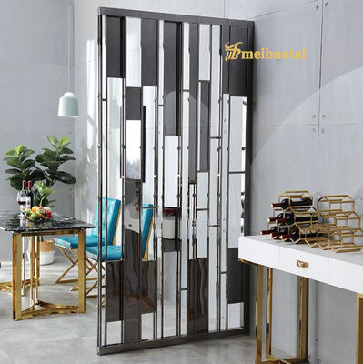 Giá tốt PVD Black phủ Hairline thiết kế thép không gỉ phòng phân vùng với tùy chỉnh kích thước cắt laser phân vùng trực tuyến