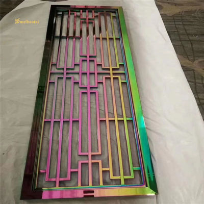 Giá tốt Kính Pvd Màu Stainless Steel Room Divider Mill Edge Độ dài tùy ý trực tuyến