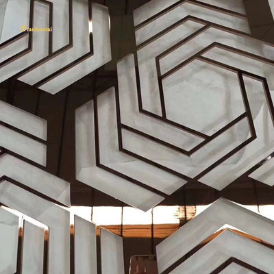 Giá tốt 304 Pvd Color Mirror Finish Stainless Steel Room Divider Mill Edge Để trang trí trực tuyến