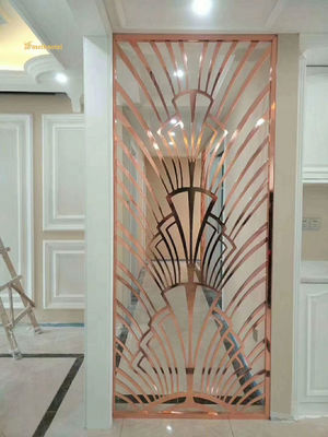 Giá tốt Mirror Rose Gold Metal Room Divider 200x300mm Cắt laser trực tuyến