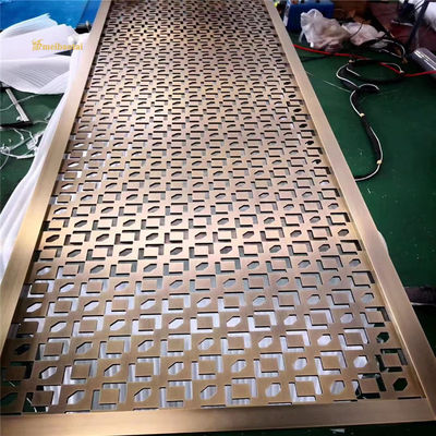 Giá tốt PVD vàng đen phủ thép không gỉ nhôm phòng ngăn cách kích thước tùy chỉnh trực tuyến