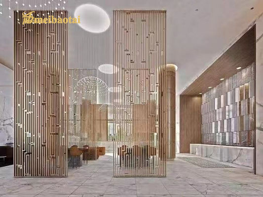 Giá tốt Tùy chỉnh màn hình nghệ thuật SS Ngăn phòng bằng kim loại Vách ngăn trang trí cho khách sạn trực tuyến