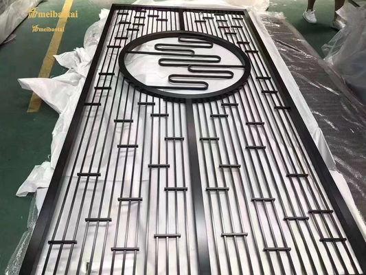 Giá tốt Vách ngăn phòng bằng thép không gỉ bề mặt xước màu nâu, kích thước tùy chỉnh, màn trang trí kim loại trực tuyến