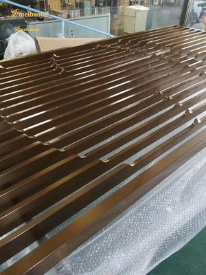 PVD màu phủ màu nâu thép không gỉ phòng phân vùng với kích thước tùy chỉnh cho không gian hiện đại