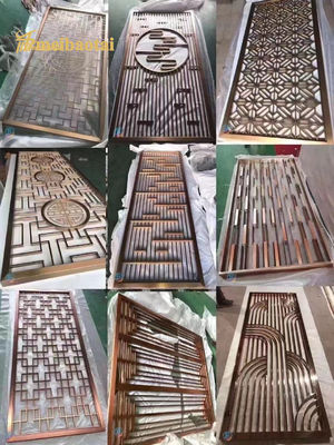 Giá tốt SS201 304 Tùy chỉnh thép không gỉ phòng ngăn tường trang trí trực tuyến