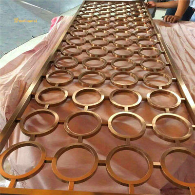 Giá tốt Vách ngăn phòng và màn trang trí bằng thép không gỉ màu hồng HRB100, bề mặt xước, kích thước 3048mm trực tuyến