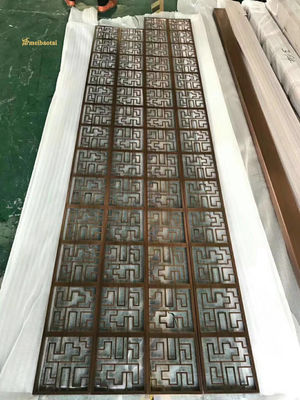 Giá tốt Đồng PVD phủ 304 thép không gỉ phòng phân vùng với Hairline Finish Metal Screen Partition trực tuyến