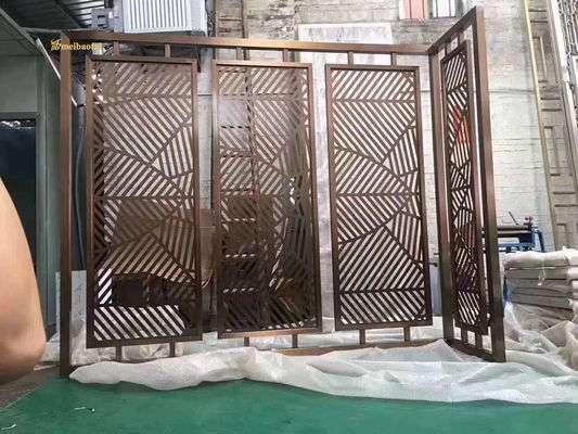 Giá tốt Vách ngăn phòng bằng thép không gỉ 201 hoàn thiện hairline, kích thước tùy chỉnh và vách ngăn tường kim loại PVC laser trực tuyến