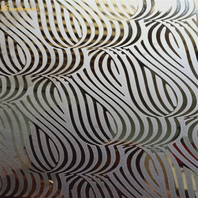 Bảng thép không gỉ khắc 4 feet Grade 201 với phim PVC 70 micron cho trang trí thang máy