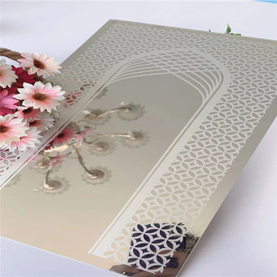 Giá tốt Tấm gương hoàn thiện 304 Tấm thép không gỉ khắc 1219x2438mm để trang trí thang máy trực tuyến