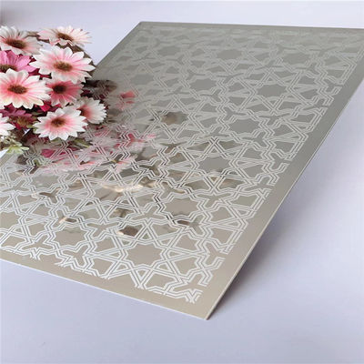 4*8FT Mirror Finish Customized Etched Stainless Steel Sheet cho trang trí thang máy
