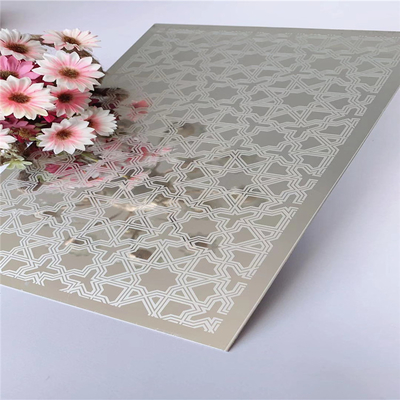 Thang máy bền vững Tấm thép không gỉ 4 * 8FT Gương tùy chỉnh