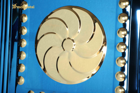 Giá tốt Bảng thép không gỉ được đóng dấu với bề mặt gương phủ màu vàng và độ dày 0,65mm để sử dụng trang trí trực tuyến