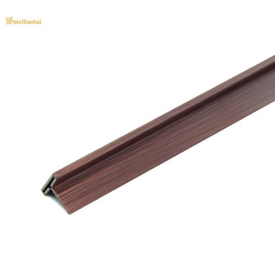 T10 Thép không gỉ Tile Trim in Antique Red Bronze Color - 304 Grade with T10X3048mm Size