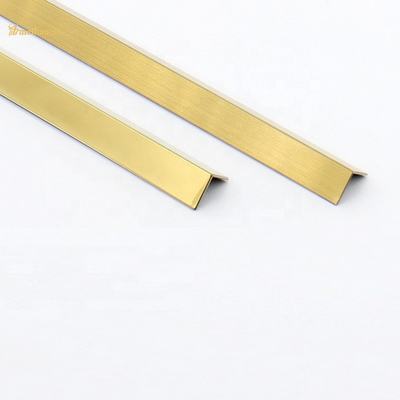 Bảng điều khiển tường bằng thép không gỉ 2438mm Trim T Hình dạng màu vàng hồng Pvd