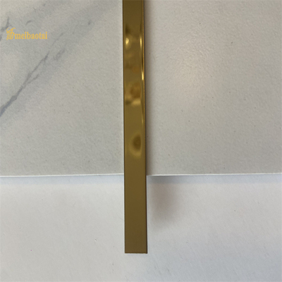 Hồ sơ chữ T vàng Góc tường bằng thép không gỉ Trang trí 6mm
