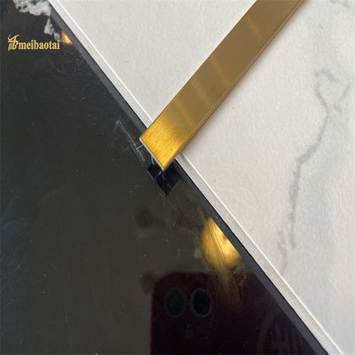 Matt Gold hoàn thiện 304 thép không gỉ hình T Tile Trim cho Profile kim loại góc GB tiêu chuẩn