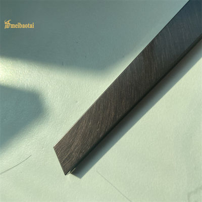 Thanh nẹp gạch hình chữ U bằng thép không gỉ màu đen rung, dài 10 feet