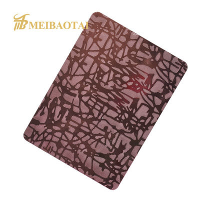 Giá tốt Rose Gold Brown Plating Embossed Stainless Steel Sheet 1500x3000mm với Double PVC Film cho các ứng dụng trang trí trực tuyến