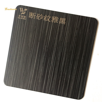Bàn chải đen 4x8 Hairline Tấm thép không gỉ Độ dày 0,65mm